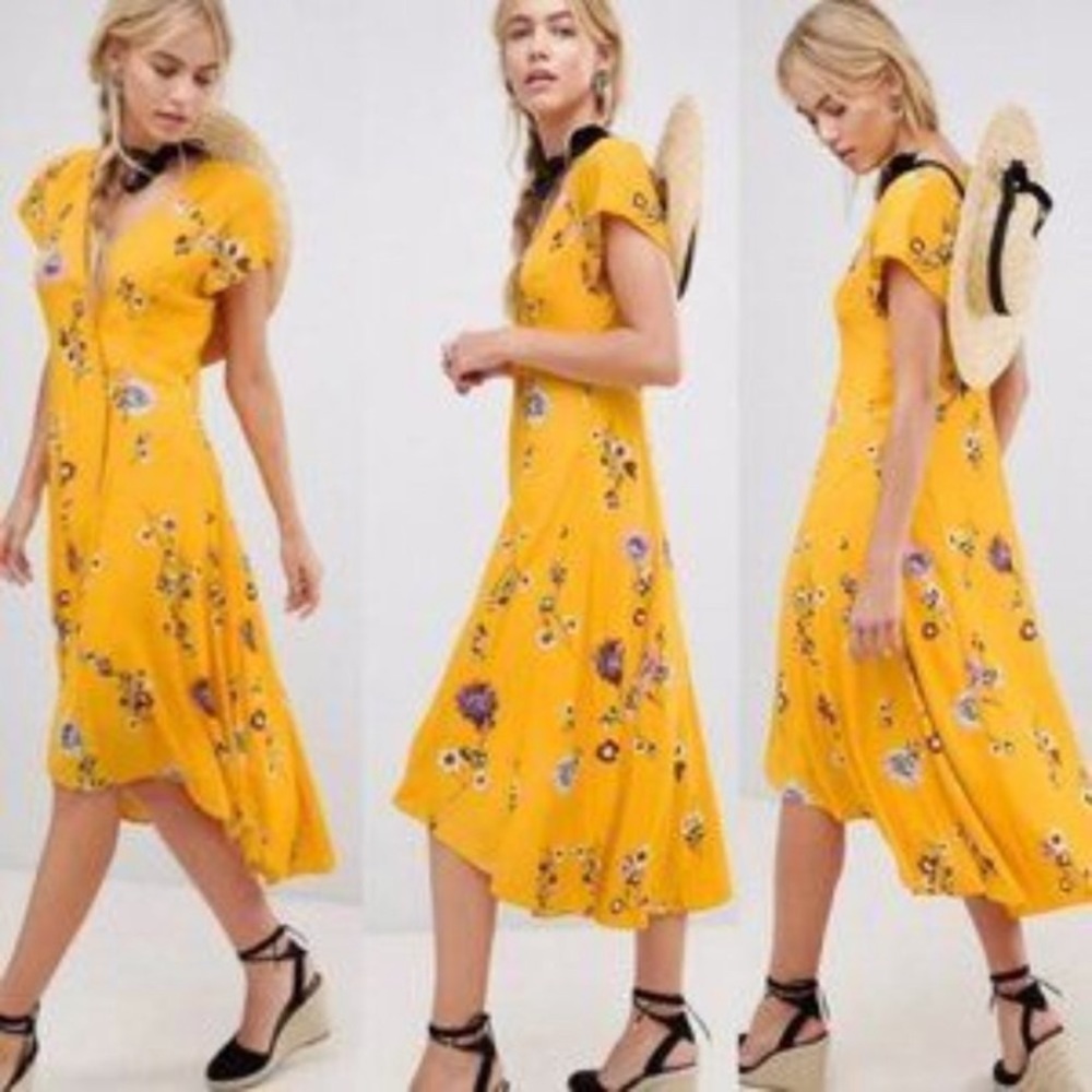 Free People Floral Dress Size Small - Picture 5 of 7